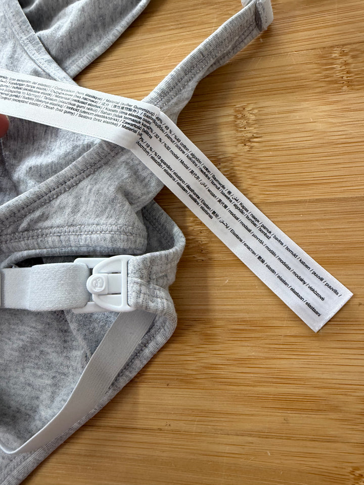 Bravado! Athletic Style Nursing Bra – L | Grey | Racerback