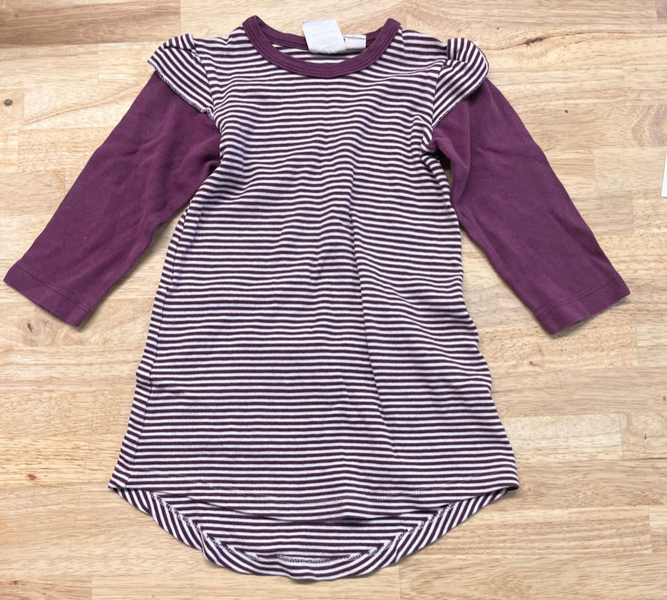 Parade Organics Dress – 2T Eggplant Stripe