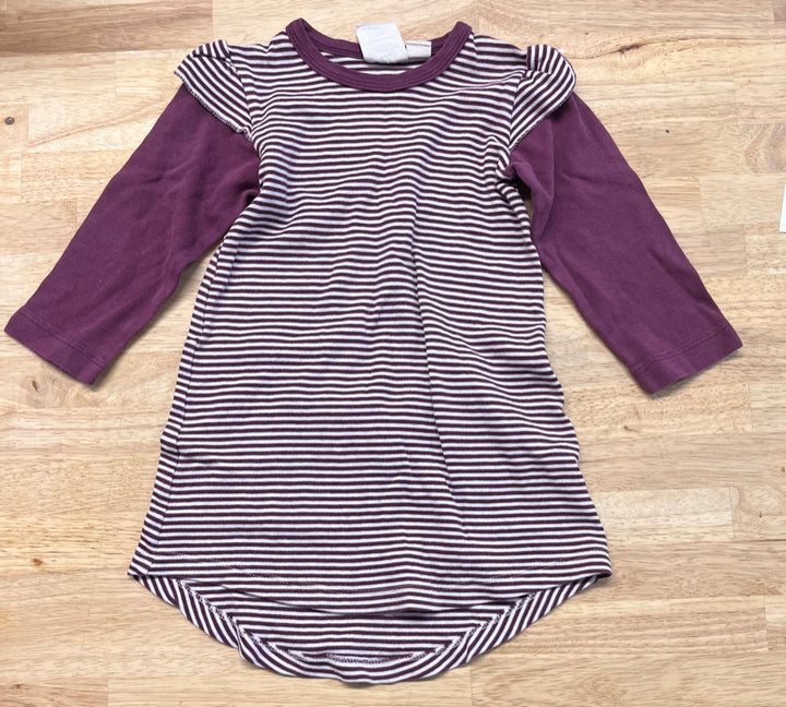 Parade Organics Dress – 2T Eggplant Stripe
