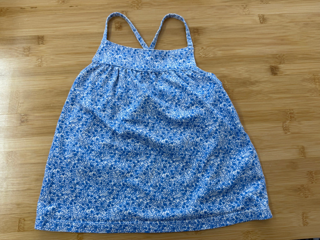 Carter's Kids Floral Tank Top – 5| Blue & White