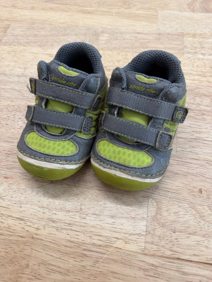 Stride Rite First Walker Shoes – Size 3M | Green & Grey - Nest and Sprout - Consignment