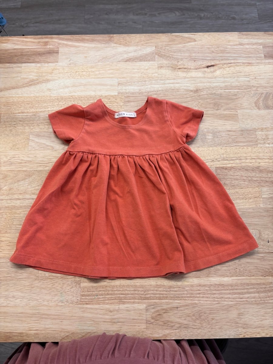 Haven Kids 12/18M Babydoll dress – Orange - Nest and Sprout - Consignment