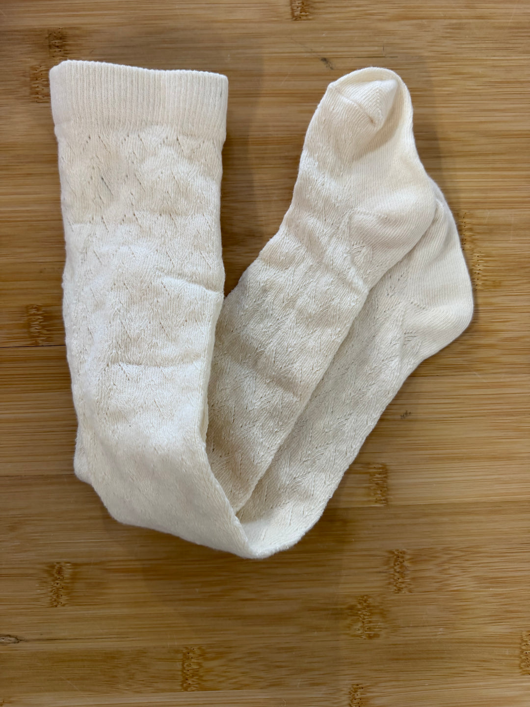Jamie Kay Cream Patterned Tights – 1–2Y
