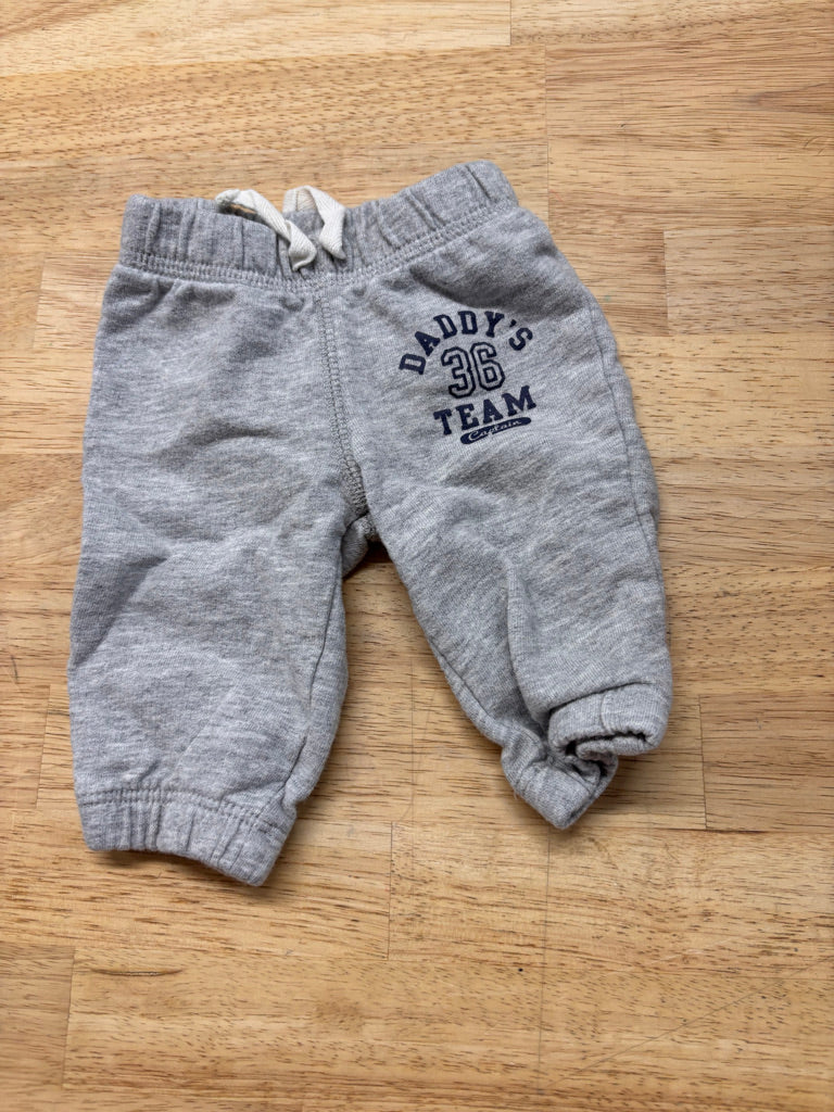 Carters Joggers – Newborn Grey Daddy’s Team