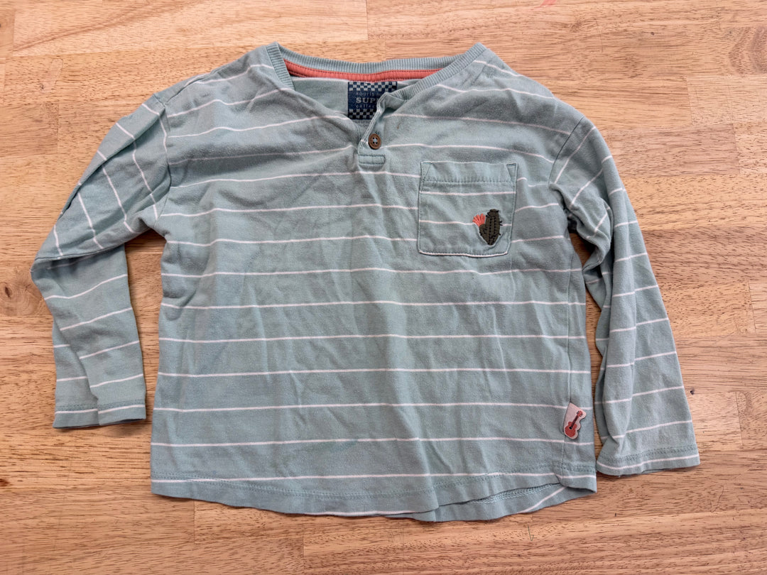 Souris Mini Shirt – 2/3Y | Green Striped | Play