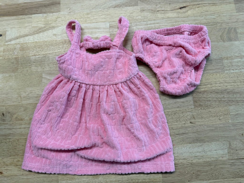 Juicy Couture Terry Dress with Diaper Cover Pink | Size 12M - Nest and Sprout - Consignment