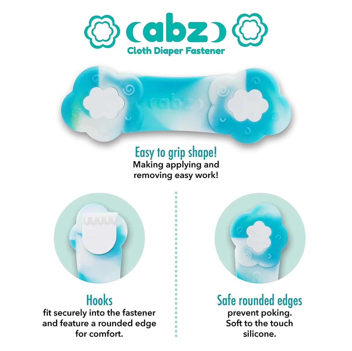 Abz Cloth Diaper Fastners 4 Pack - Nest and Sprout - In Control Diapers
