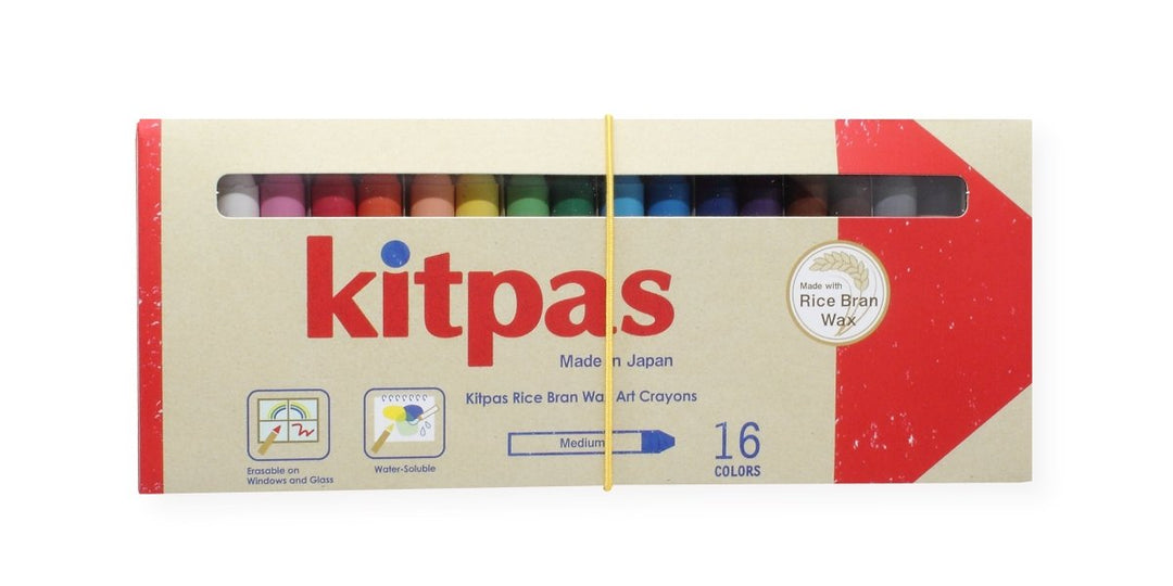 Kitpas Rice Bran Wax Art Crayons Medium | 6, 12, 16 & 24 Colours