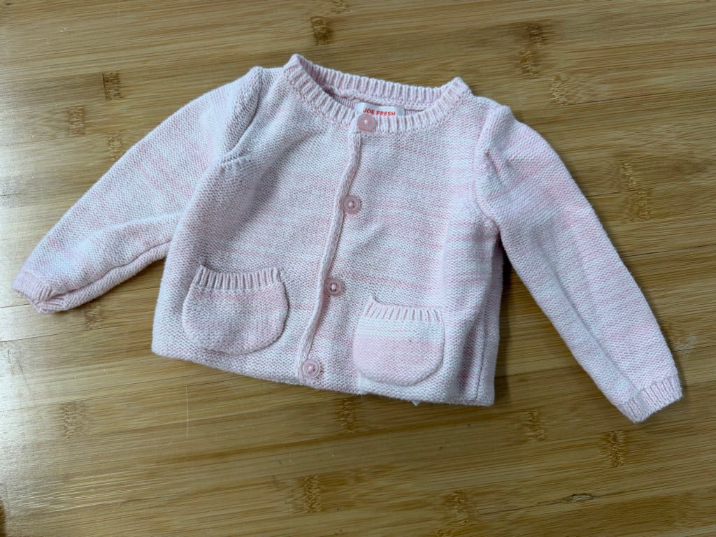 Joe Fresh Pink Knit Sweater – 6–9M - Nest and Sprout-Consignment