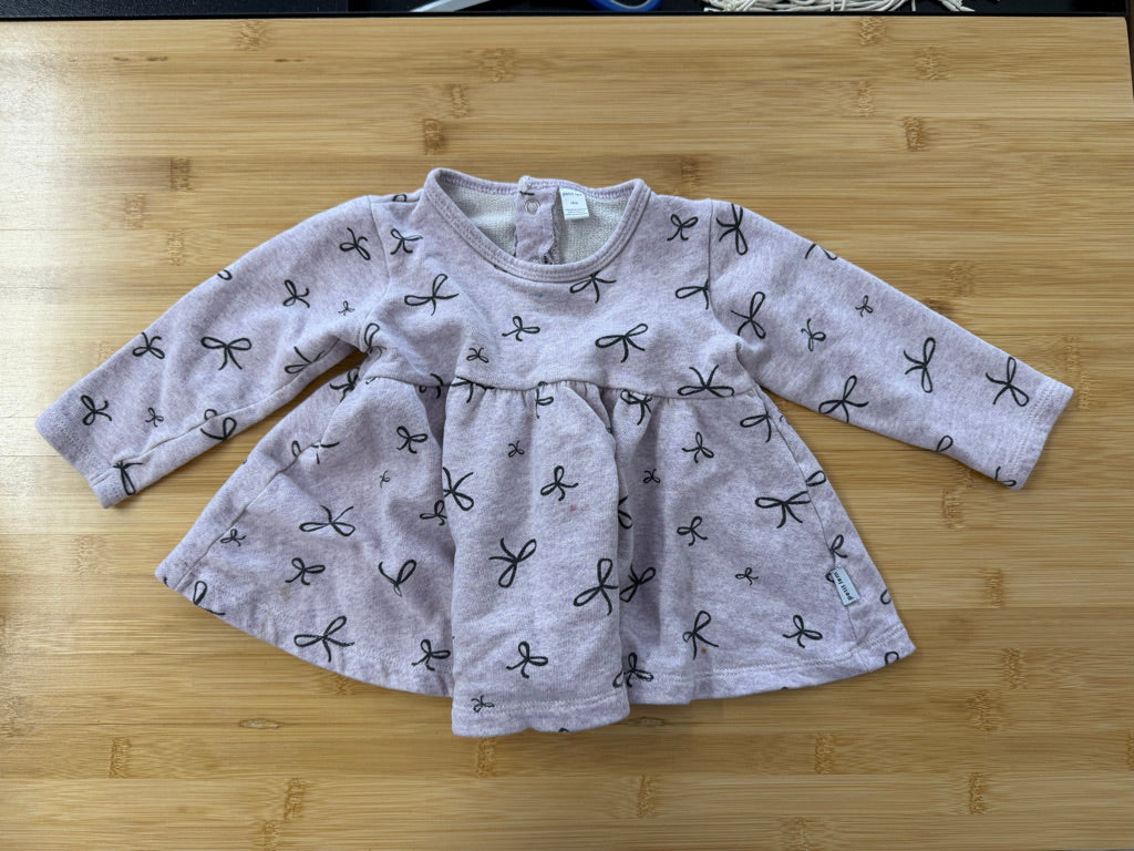 Petit Lem Top – 18M | Light Purple with Black Bows | Play