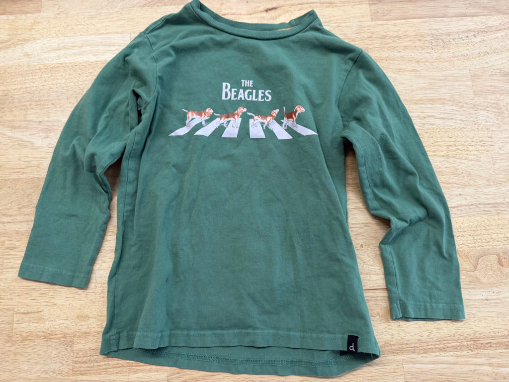 Deux par Deux The Beagles Long Sleeve Shirt – 6 | Green | Play