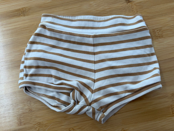 Little & Lively Shorts – 1–2Y Est. | Cream & Brown Stripe | Play