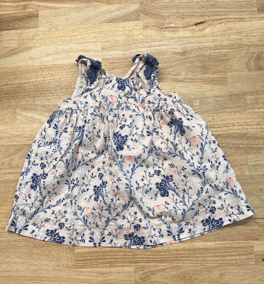 Gap 6–12M Sleeveless Pink Floral Dress