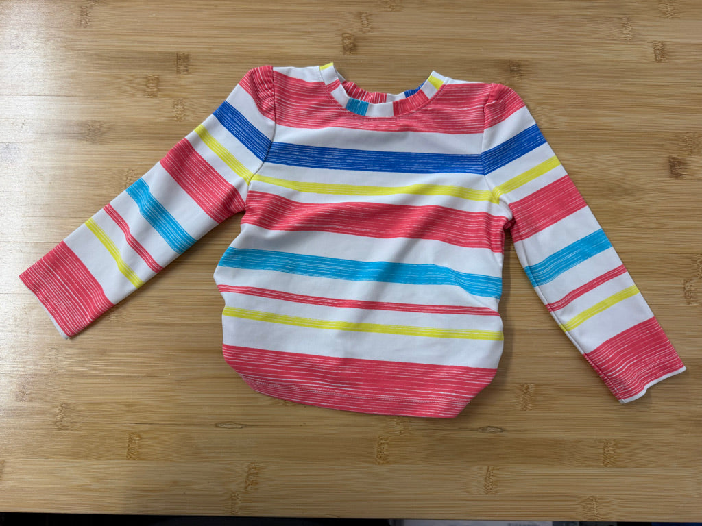 Circo Rash Guard – 2T | Red Blue Yellow Stripe