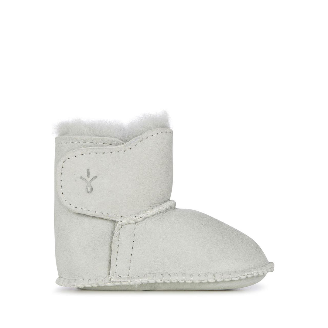 Side view of the Baby Bootie | Water Resistant Wool slate