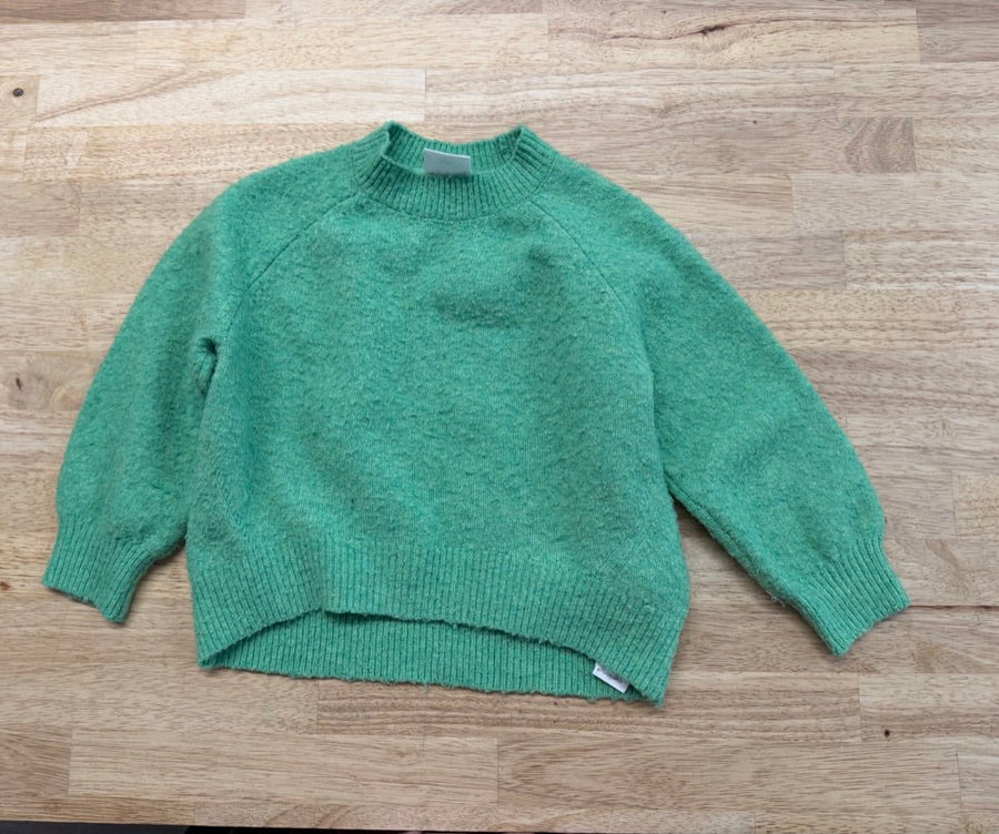 Zara Knit Sweater – 18–24M | Bright Green (Play) - Nest and Sprout - Consignment