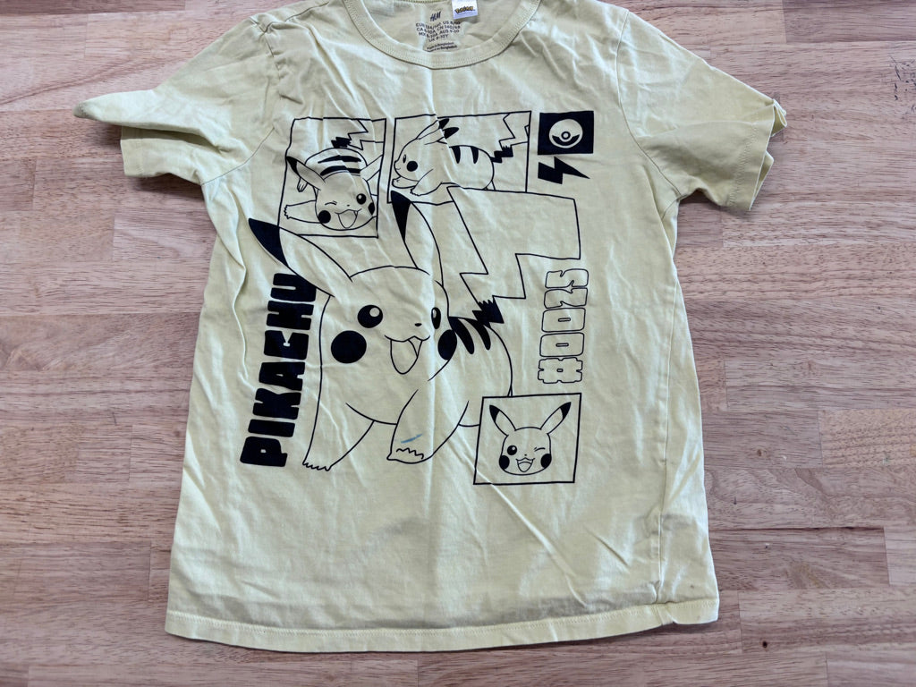 H&M Pikachu Graphic Tee 8–10Y IMPERFECT