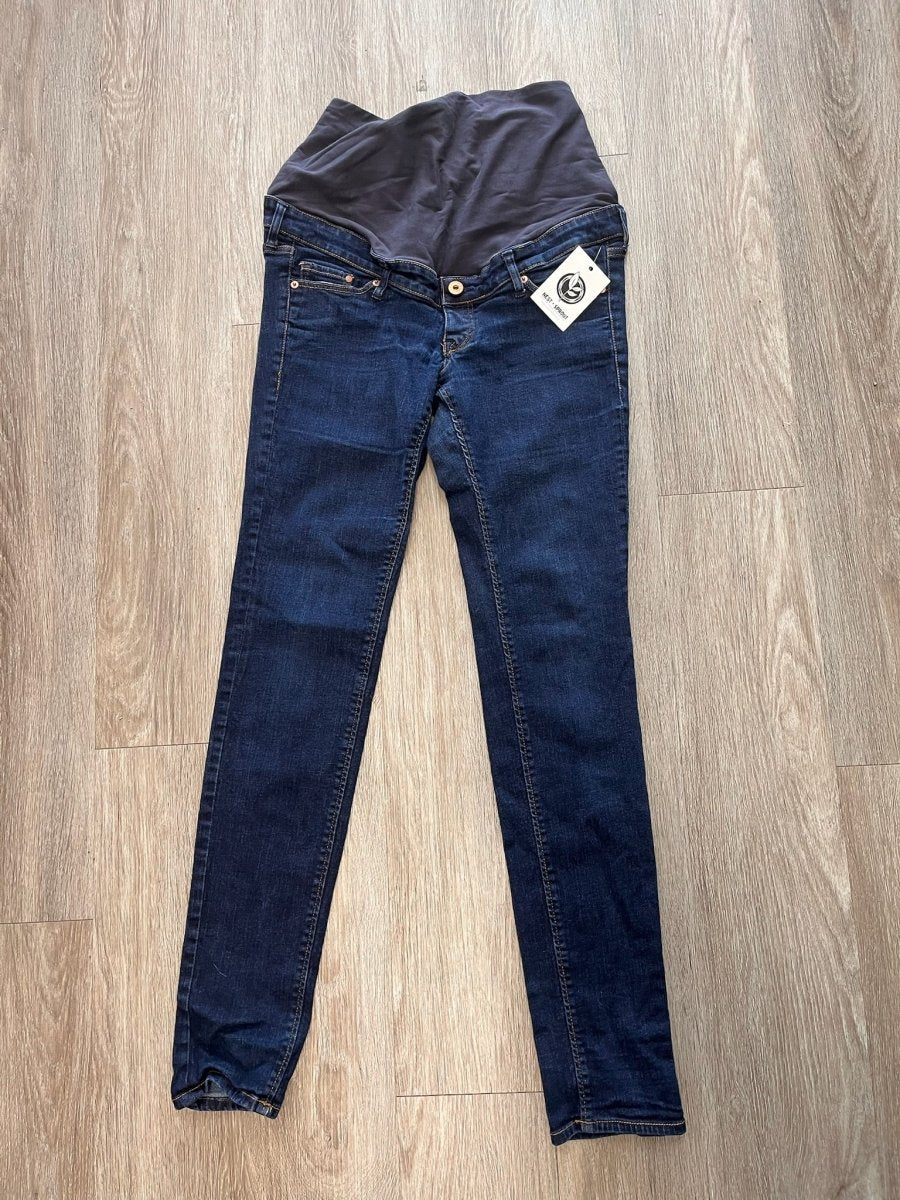H&M Mama Maternity Jeans – Dark Denim, Size 10 - Nest and Sprout - Consignment
