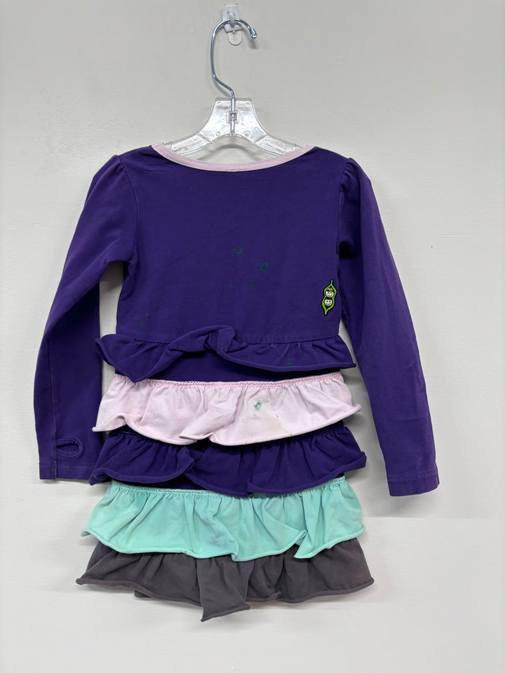 Peekaboo Beans Ruffle Play Dress (Size 3, Purple)