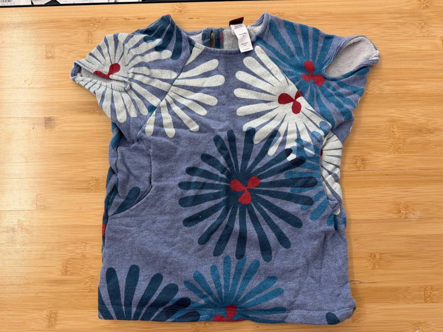 Tea Collection Tunic – 3 | Light Blue Floral - Nest and Sprout-Consignment