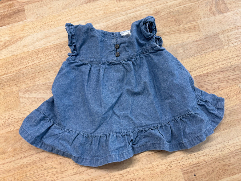 Carters 12M Chambray Set