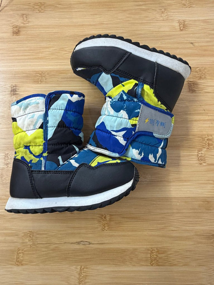 Jan and Jul Toasty Dry Puffy Boot – 7.5 | Neon Peaks Print - Nest and Sprout-Consignment