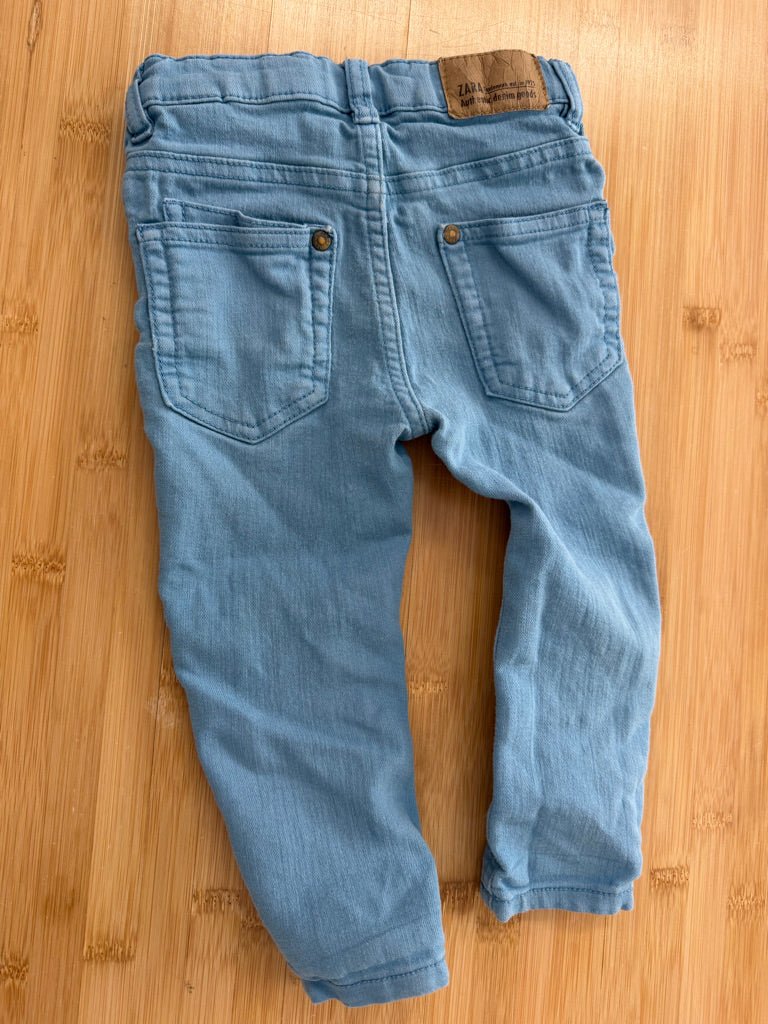 Zara Boy Jeans – 12–18M | Light Blue Denim - Nest and Sprout-Consignment