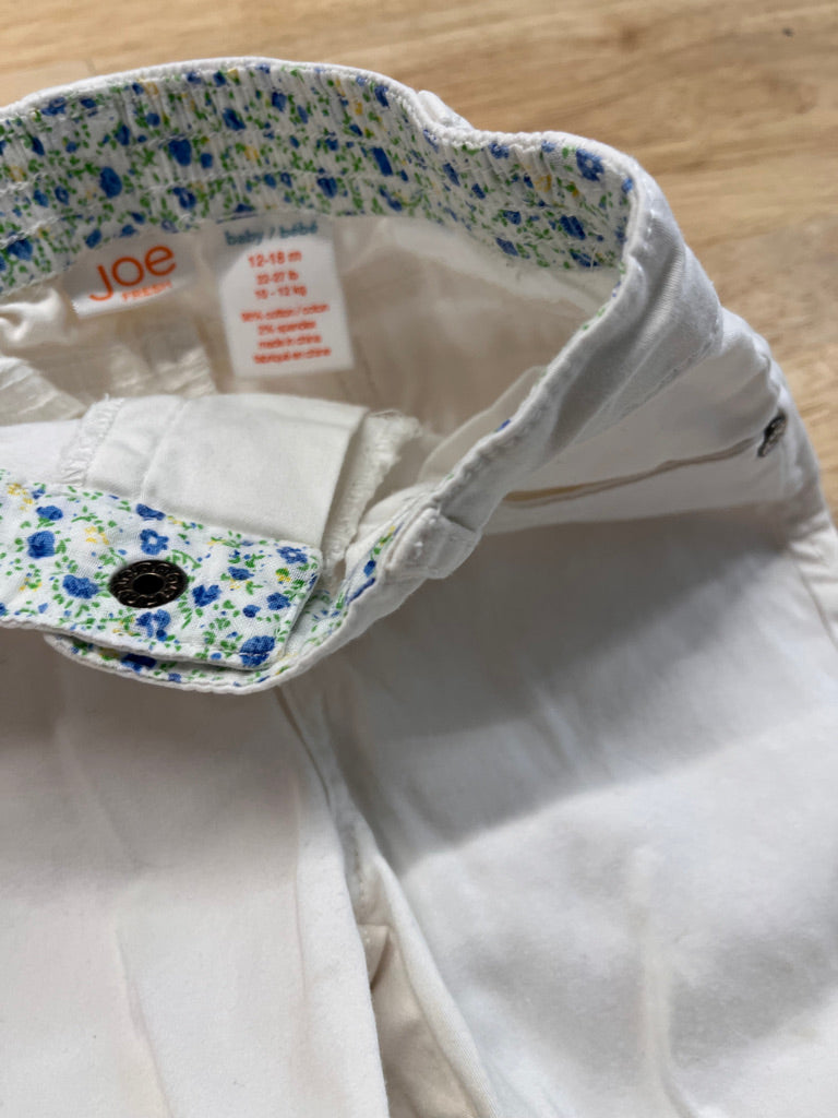 Joe Fresh 12–18M – Blue Jeans with Floral Liner