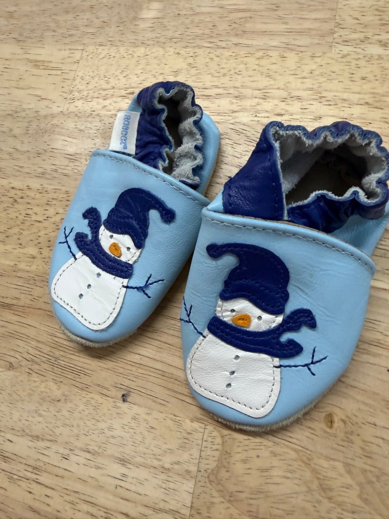 Robeez Moccasin – 0-6 Months | Blue - Nest and Sprout-Consignment