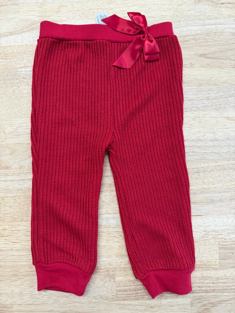 Chickpea Knit Pants – 12M | Red Bow Like New - Nest and Sprout - Consignment
