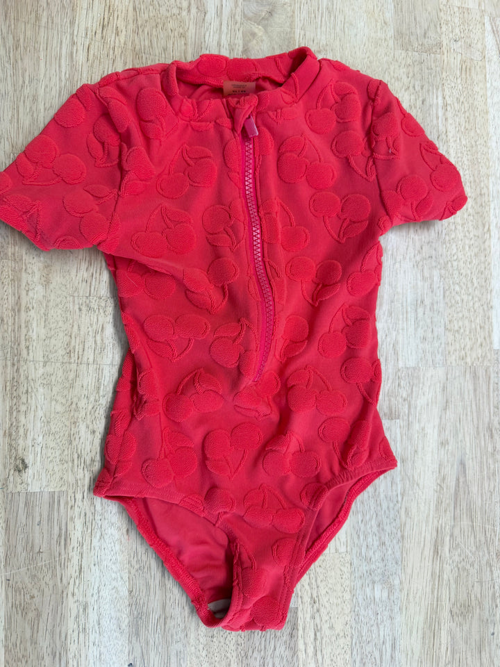 Old Navy One Piece Swimsuit – 4T | Cherry Print | Short Sleeve
