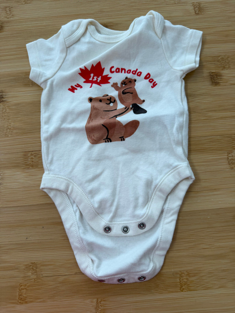 Old Navy My First Canada Day Bodysuit – 0–3M | Cream | Holiday