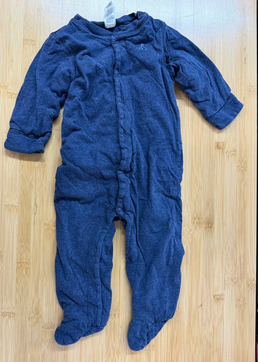 Baby Gap Navy Snap-Up Romper – 6–12M - Nest and Sprout-Consignment