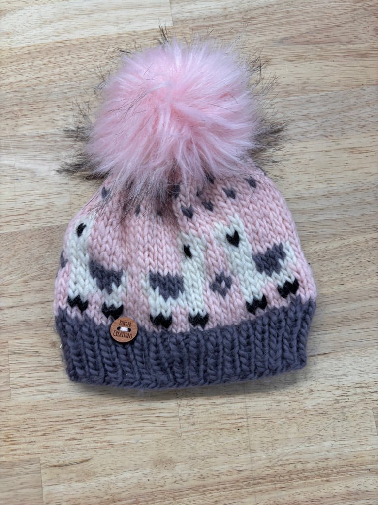 Burger Creations Toque – Pink & Grey - Nest and Sprout - Consignment