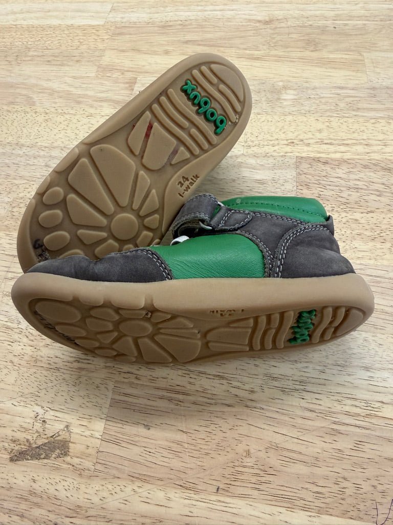 Bobux Sneakers – EU 24 (US 8) | Grey & Charcoal - Nest and Sprout-Consignment