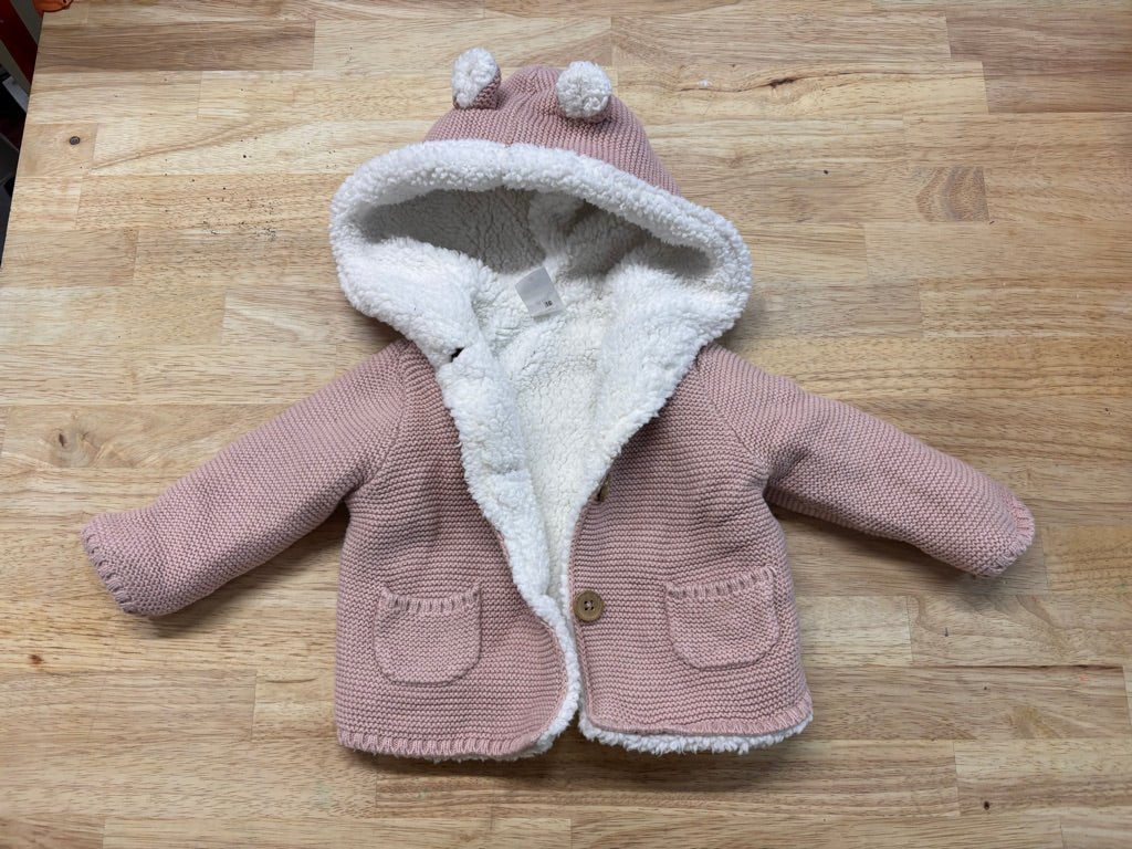 Carter’s Knit Sweater with Teddy Bear Hood – Size 6M - Nest and Sprout - Consignment