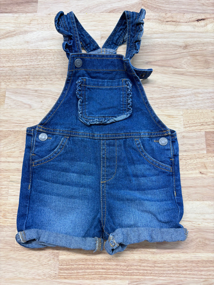 George Denim Shortalls, Size 12-18 Months