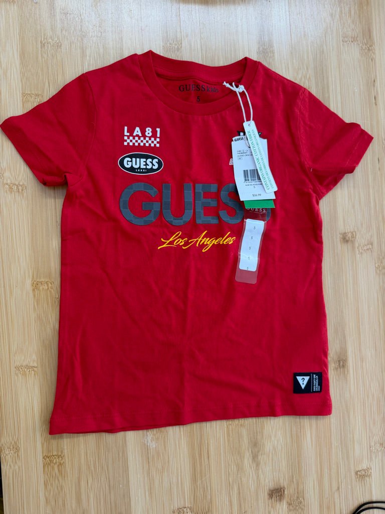 Guess Kids Red Shirt – 5 | NWT - Nest and Sprout-Consignment