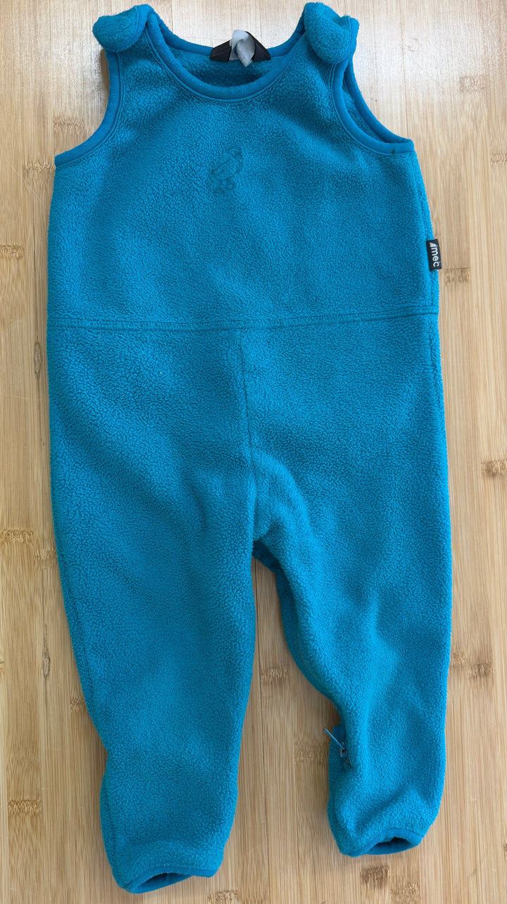 MEC Turquoise Fleece One-Piece – 18M | Velcro Sleeves Made in Canada