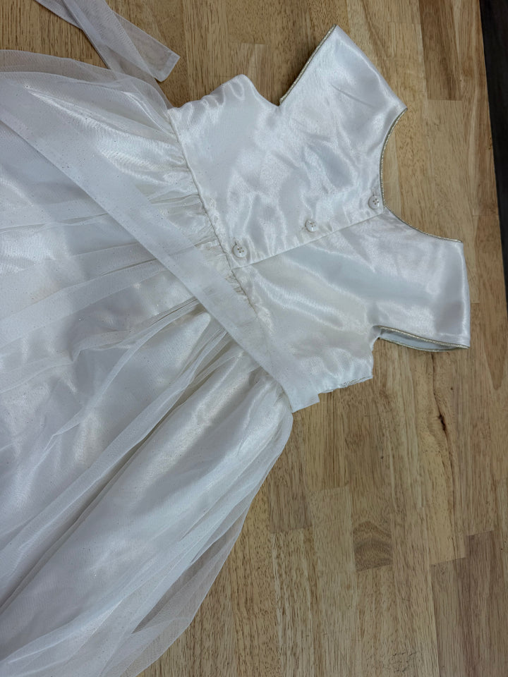 Jona Michelle Special Occasion Dress – 5 | Cream Button-Up Appliqué Bodice