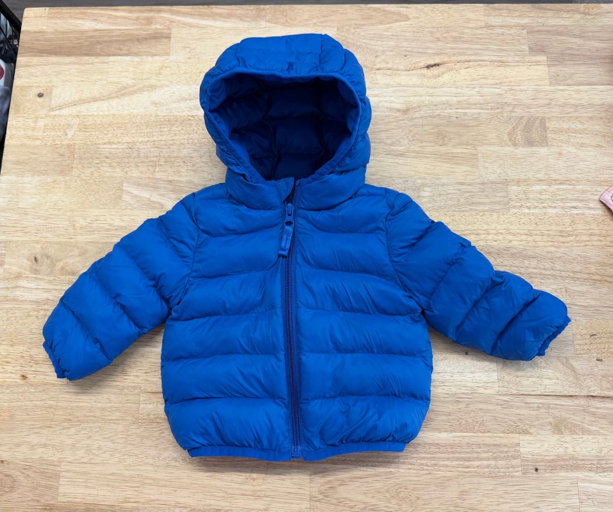 Joe Fresh Primaloft Jacket – 6–12M | Blue With Hood - Nest and Sprout-Consignment