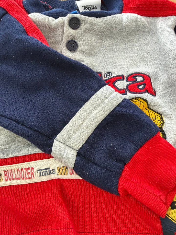 Tonka Vintage Embroidered Shirt – 3T | Grey & Red | Play