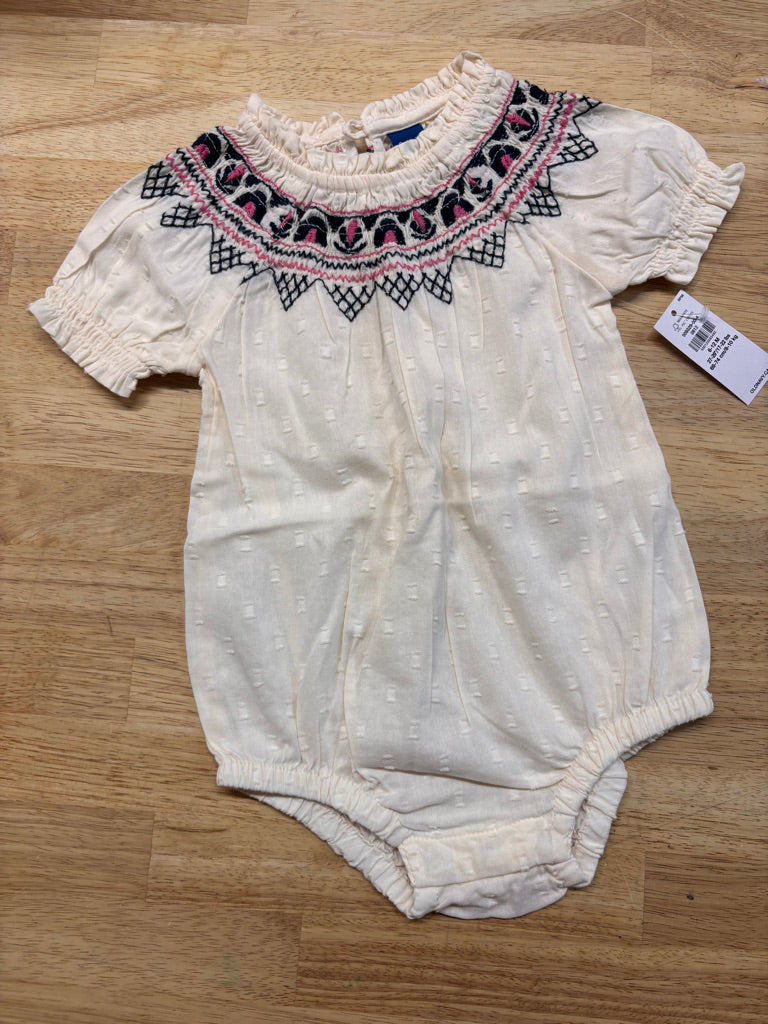 Old Navy Bubble Romper – Size 6-12M Cream NWT