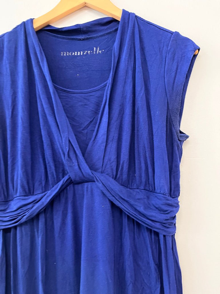 Momzelle Medium/Large Royal Blue Nursing Dress - Nest and Sprout - Consignment