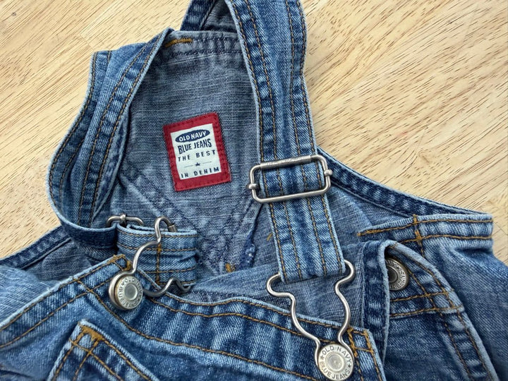 Old Navy Denim Overalls – One Size | Medium Wash Vintage 2005 Excellent - Nest and Sprout-Consignment