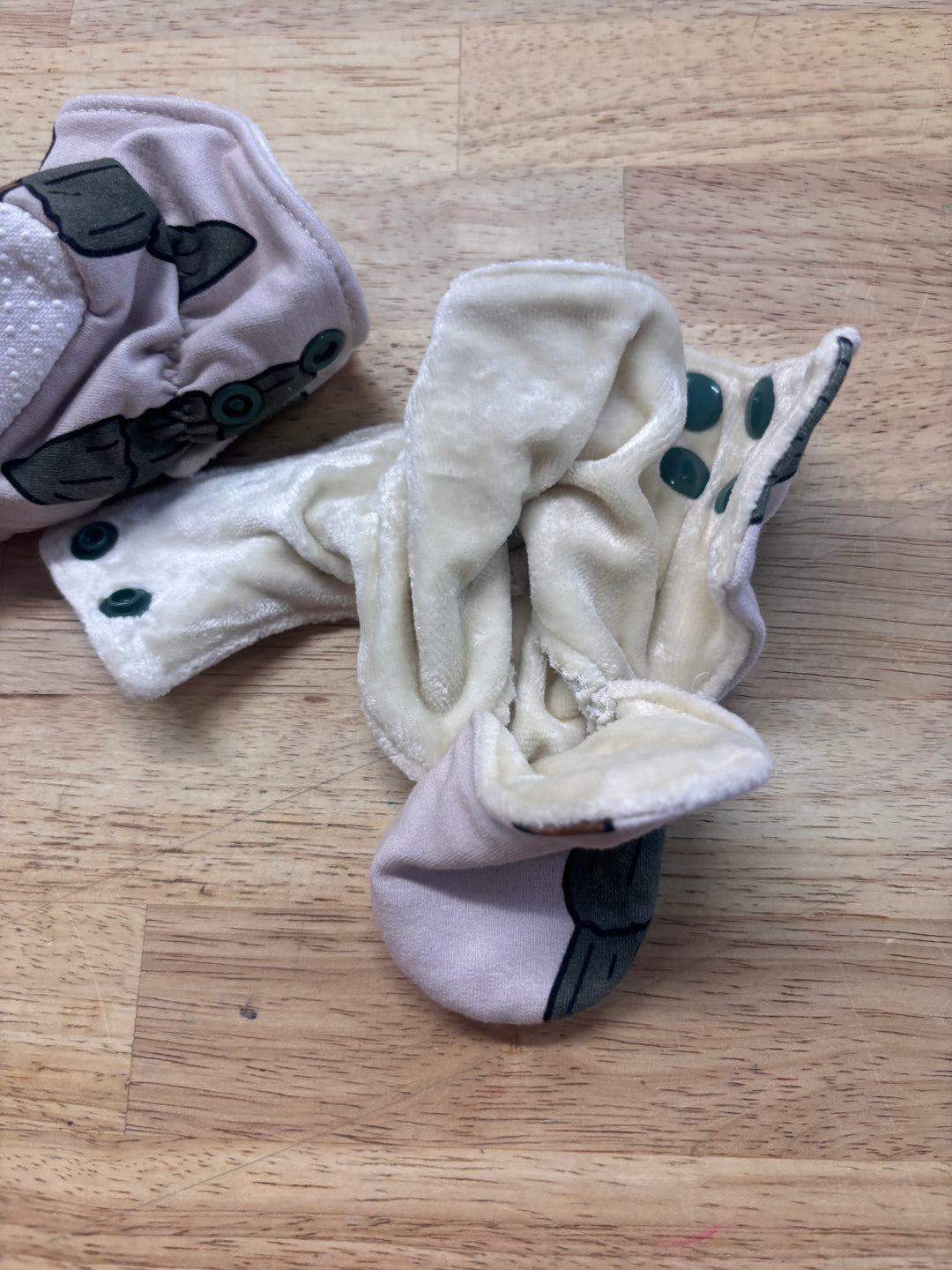 Fleece-Lined Cotton Snap Booties Christmas Tree Print