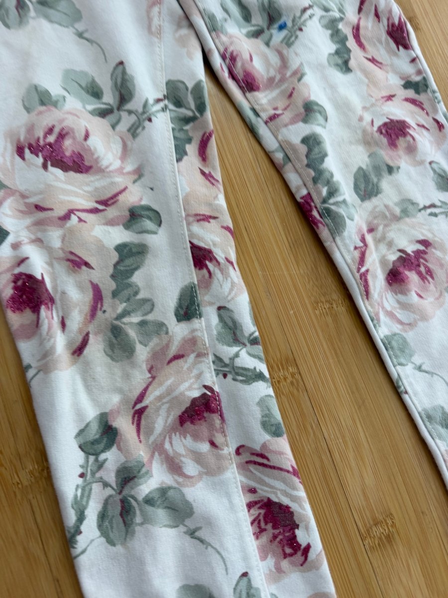 The Children's Place Floral Jean – 8 | Sequin Detail - Nest and Sprout-Consignment