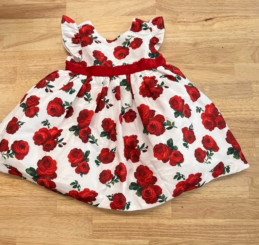 Gymboree 3–6M Red Rose Dress