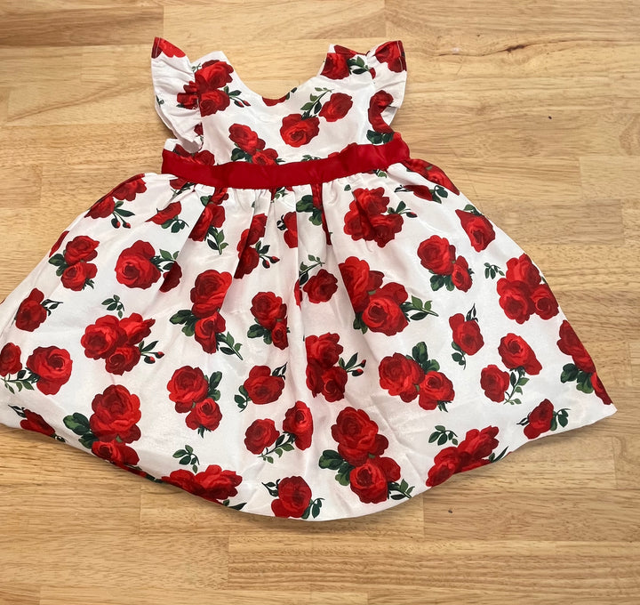 Gymboree 3–6M Red Rose Dress
