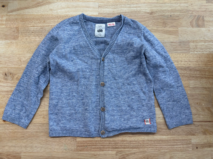 Zara 3–4Y Heathered Blue Cardigan